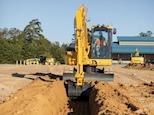 Front of New Komatsu Excavator Working